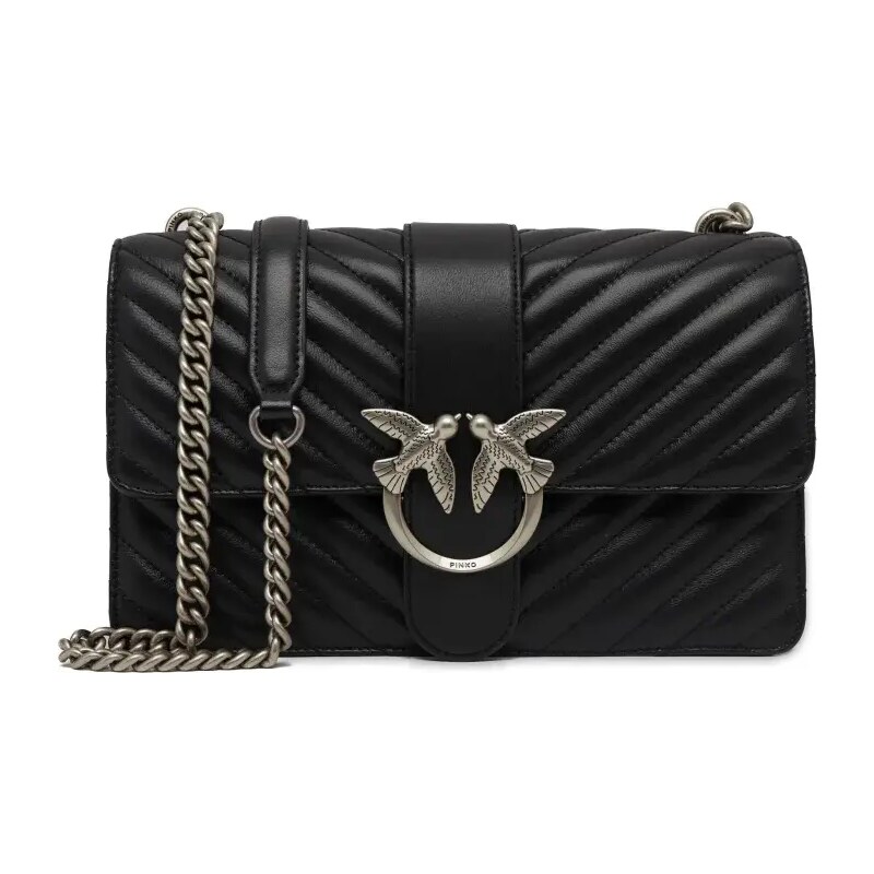 Pinko Women's Love ONE Classic Bag - Quilted Nappa Leather With Iconic Love Birds Buckle