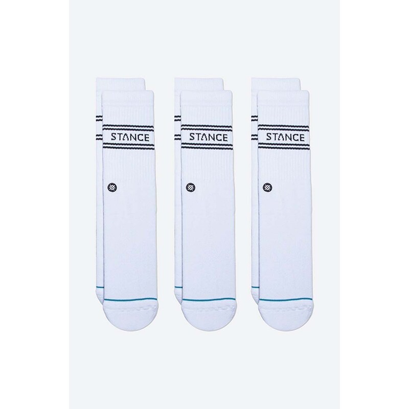 Чорапи Stance Basic (3 чифта) в бяло