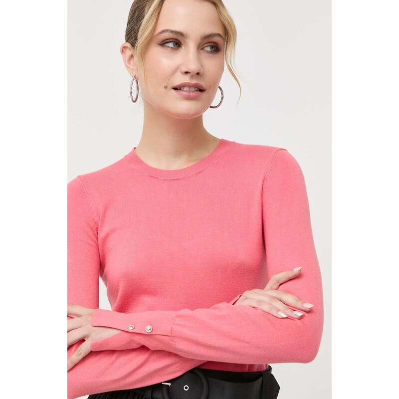 Пуловер Guess ELINOR дамски в розово от лека материя W2YR30 Z2V62