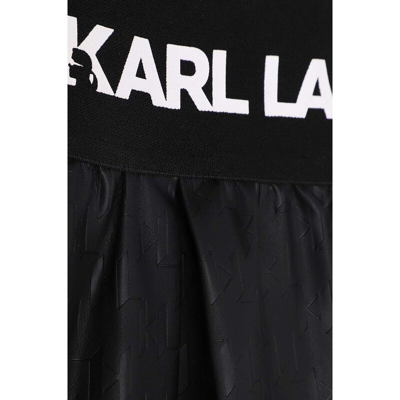 Детски къси панталони Karl Lagerfeld в черно с десен