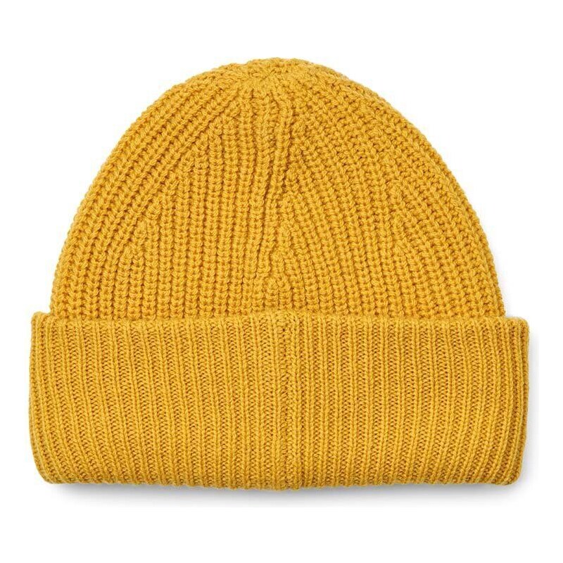 Детска вълнена шапка Liewood в жълто от вълна