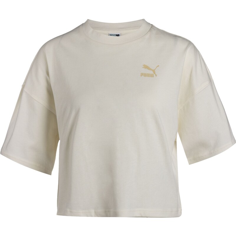 PUMA Тениска цвят "пясък" / бяло