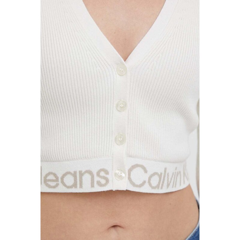 Жилетка Calvin Klein Jeans в бежово от лека материя