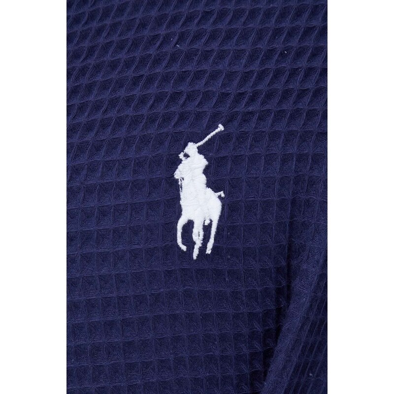 Памучен халат Polo Ralph Lauren в тъмносиньо