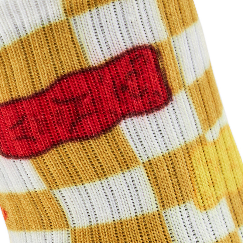 Чорапи дълги детски Vans Haribo Checkerboard Crew VN000612BX21 Haribo Narcissus/White