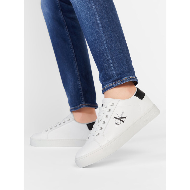 Сникърси Calvin Klein Jeans Classic Cupsole Laceup Low Lth YM0YM00491 Bright White YAF