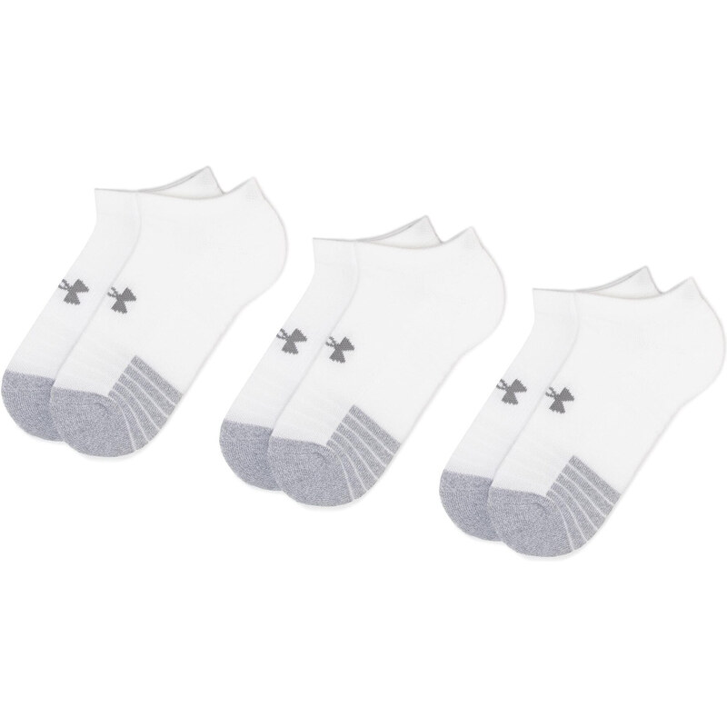 Under Armour Heatgear Locut Socks 3 Pairs (White)-1346753-100