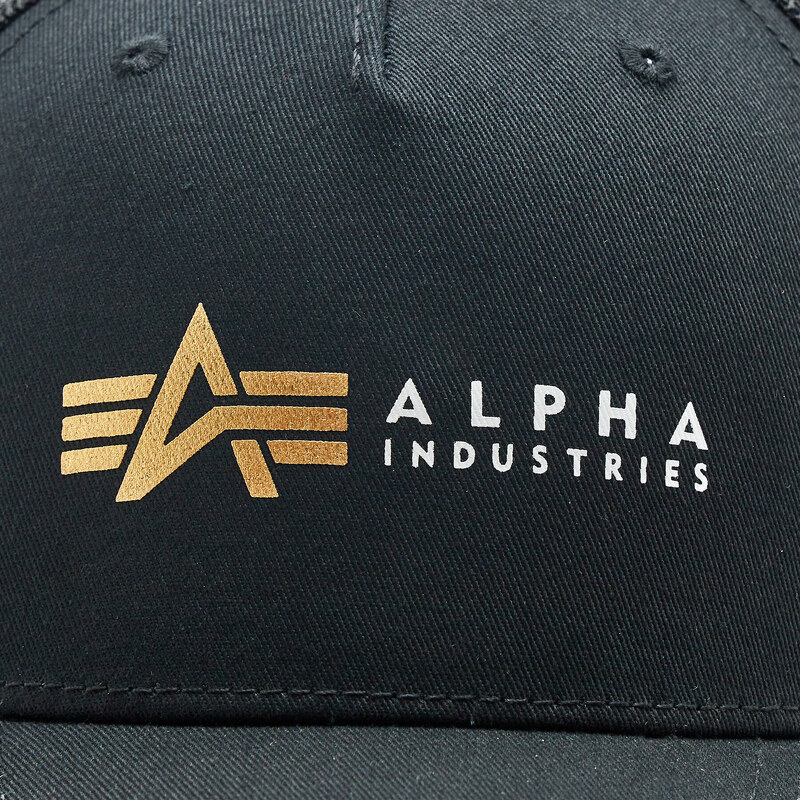 Шапка с козирка Alpha Industries Label 106901FP Black 03