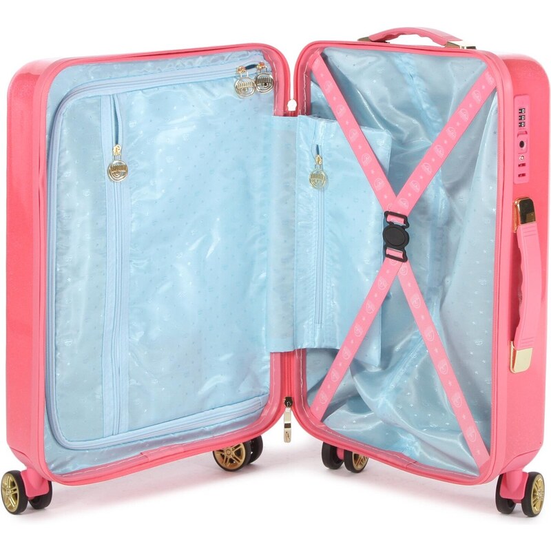 Самолетен куфар за ръчен багаж Chiara Ferragni 73SB0LX1 Glazed Glitter