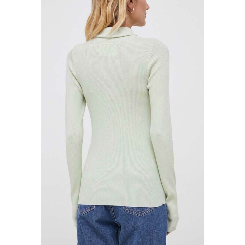 CALVIN KLEIN Pullover Badge Roll Neck Sweater J20J221688 LCE canary green