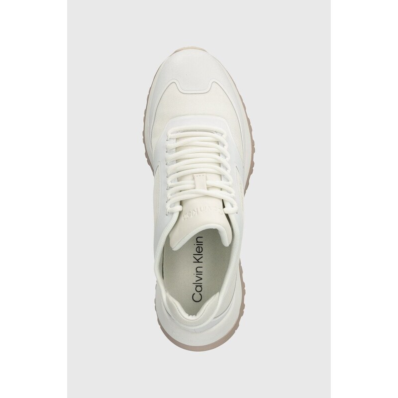 Маратонки Calvin Klein 2 PIECE SOLE RUNNER LACE UP в бяло HW0HW01640
