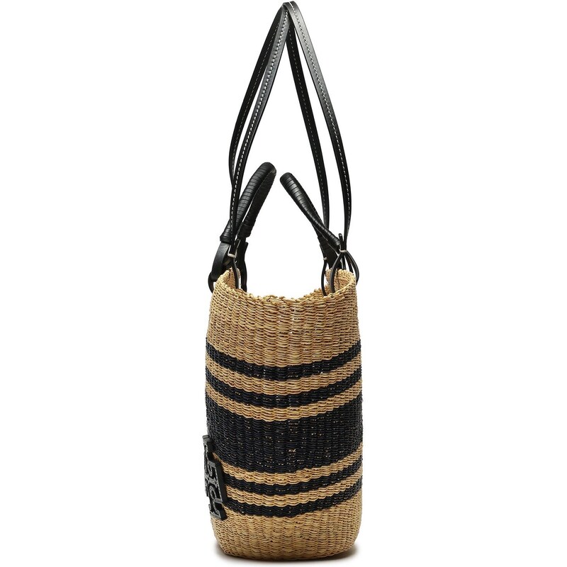 Tory burch ella striped straw online tote