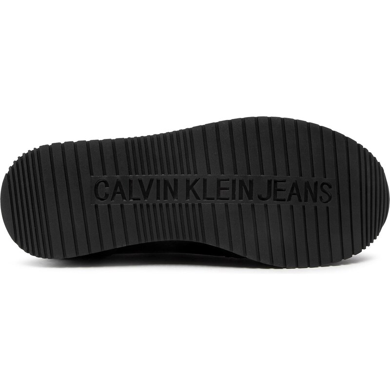 Сникърси Calvin Klein Jeans Runner Sock Laceup Ny-Lth YM0YM00553 Triple Black 0GL