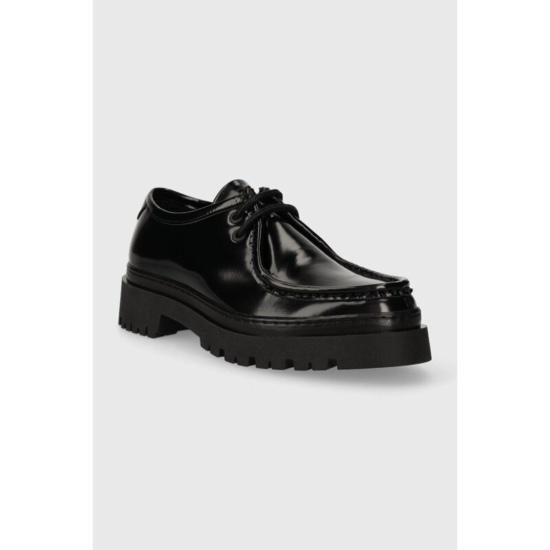 Кожени половинки обувки Gant Aligrey в черно с платформа 27531326.G00