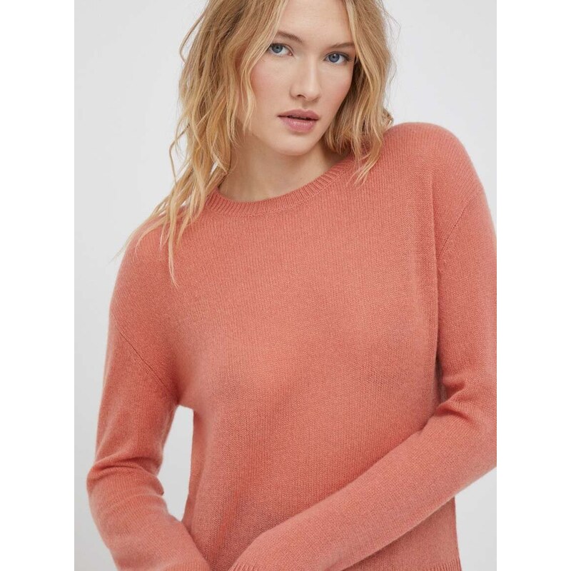 Кашмирен пуловер Joop! в оранжево от лека материя