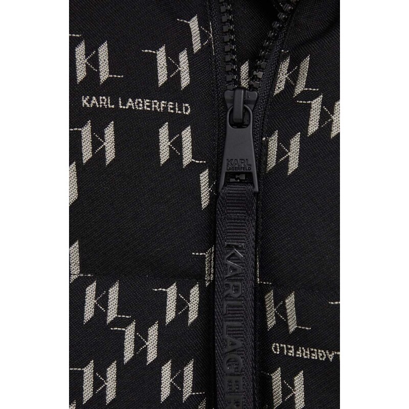 Пухено яке Karl Lagerfeld в черно зимен модел