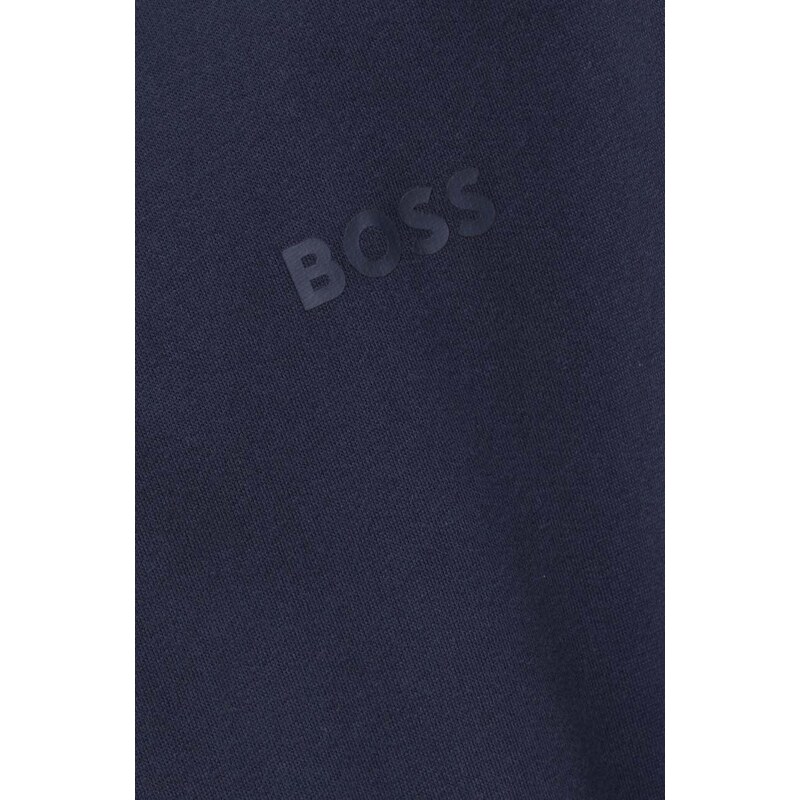 Памучен халат BOSS в синьо