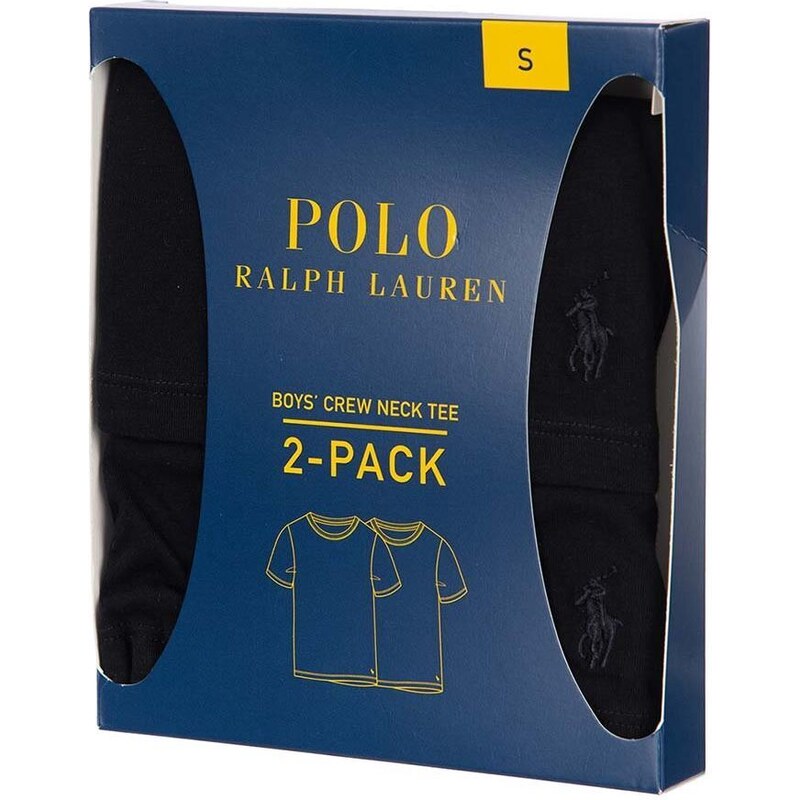 Пижама Polo Ralph Lauren (2 броя) в черно с изчистен дизайн