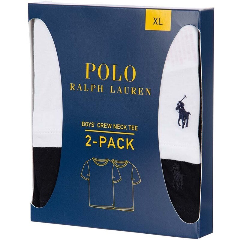 Пижама Polo Ralph Lauren (2 броя) в бяло с изчистен дизайн