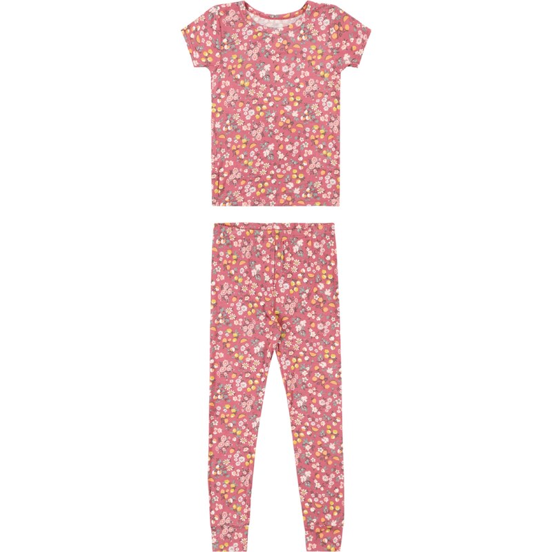 Carter's Комплект пижама лимон / оранжево / пастелно червено / бяло