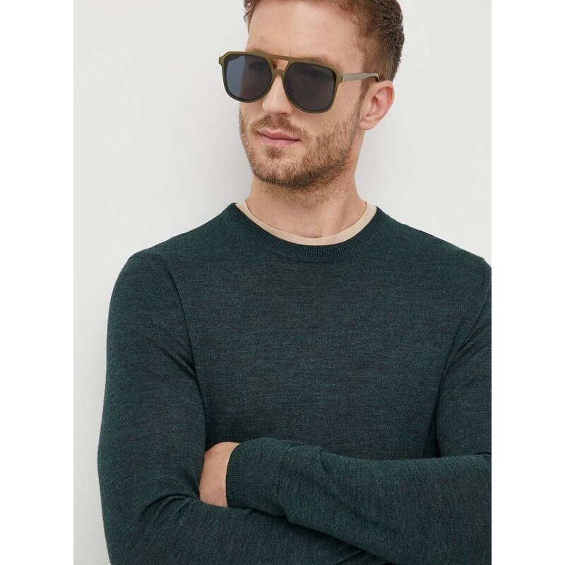 Вълнен пуловер Michael Kors мъжки в зелено от лека материя - GLAMI.bg
