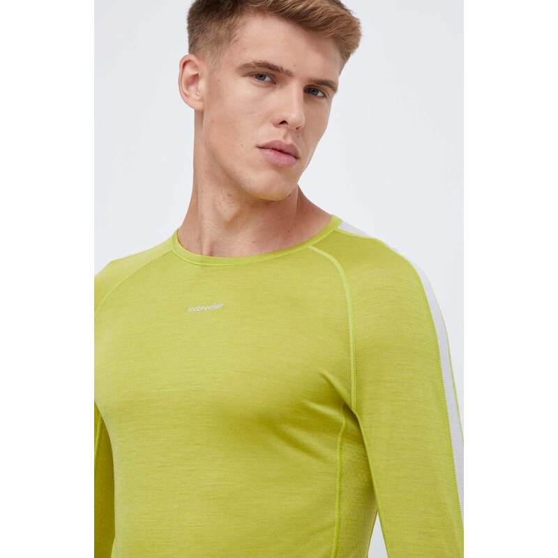 Функционална блуза с дълги ръкави Icebreaker 125 ZoneKnit в зелено