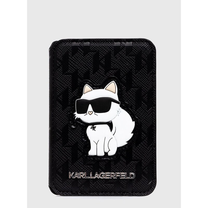 Магнитен калъф за карти Karl Lagerfeld в черно