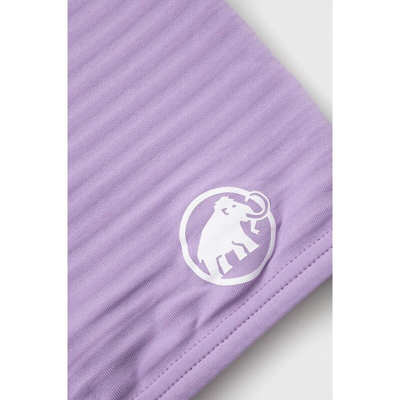 Кръгъл шал Mammut Taiss Light в лилаво с изчистен дизайн