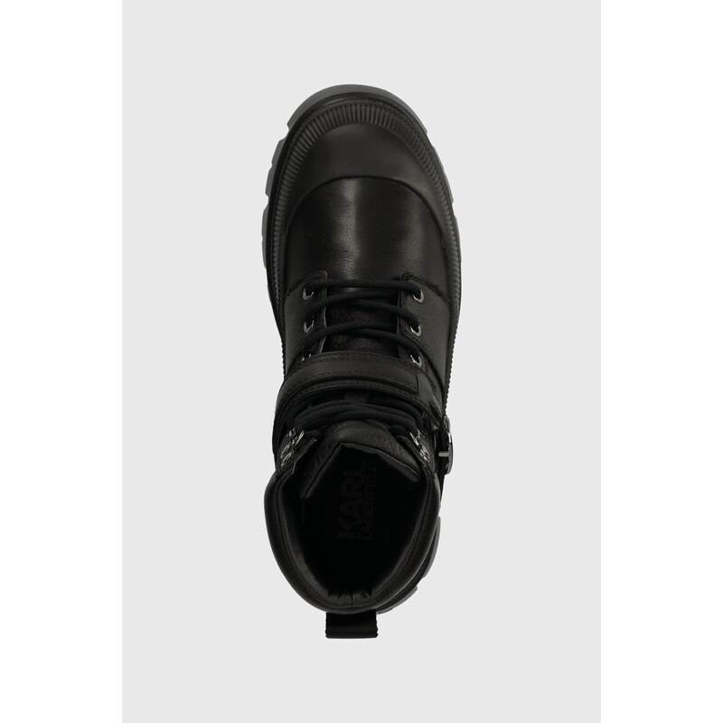 Кожени туристически обувки Karl Lagerfeld TREKKA MENS KC в черно KL25256F