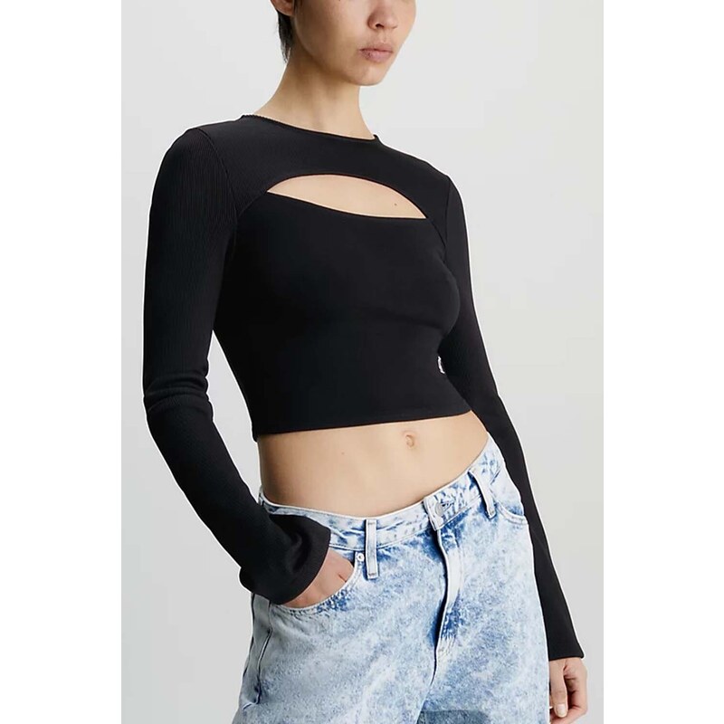 Crop top CALVIN KLEIN Cut Out Back Zip Top J20J221068 BEH