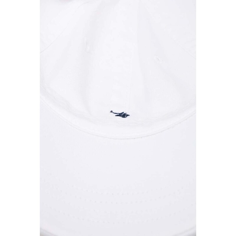 Памучна шапка с козирка Polo Ralph Lauren в бяло с апликация 710548524