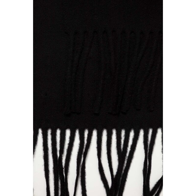 Вълнен шал Tiger Of Sweden в черно с изчистен дизайн