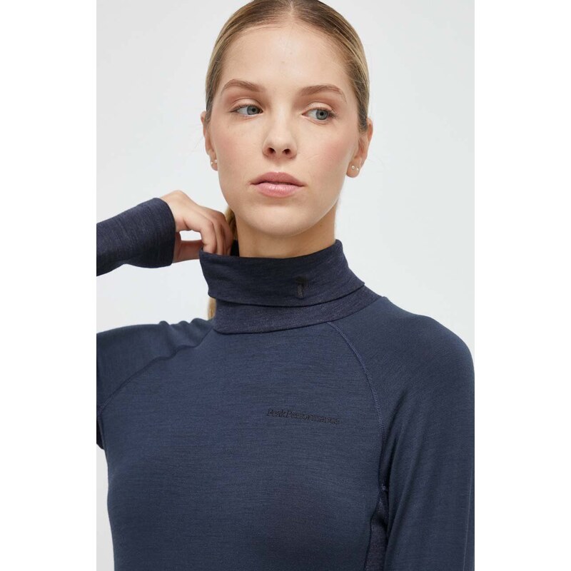 Функционална блуза с дълги ръкави Peak Performance в тъмносиньо