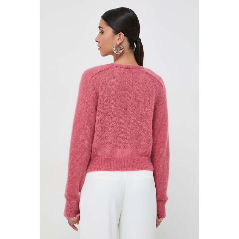 Пуловер с вълна Liviana Conti дамски в розово
