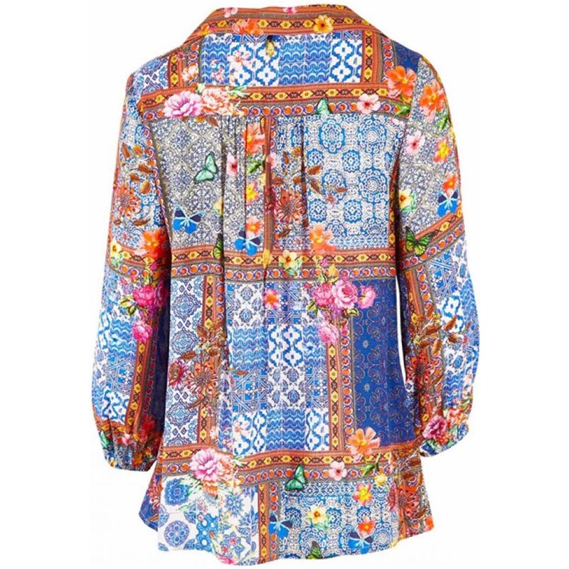 RUBY YAYA Риза Mosaic Shirt MOSAICSHIRT-PNT print