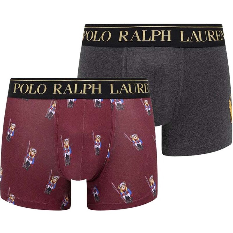 POLO RALPH LAUREN Бельо (Pack of 2) Trunk Gb-2 Pack-Trunk 714843425004 RF022 gb charcoal/holiday red