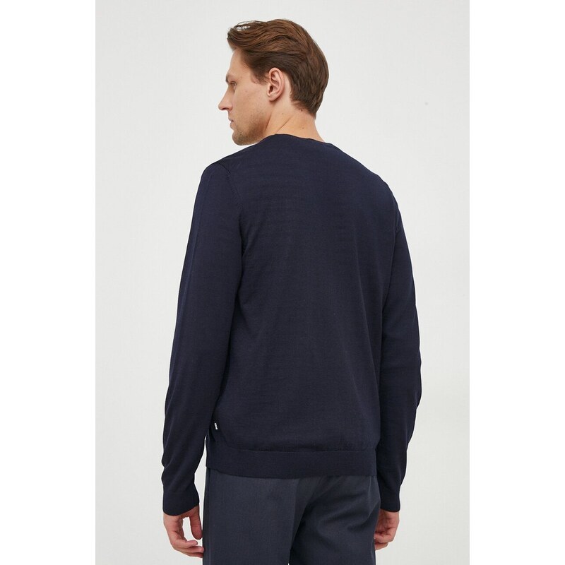 Вълнена жилетка BOSS в тъмносиньо - GLAMI.bg