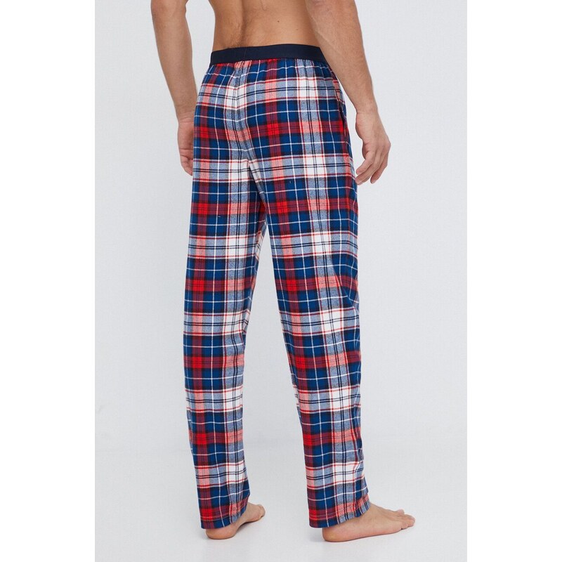 Долнище на пижама Tommy Hilfiger мъжко в бордо с десен