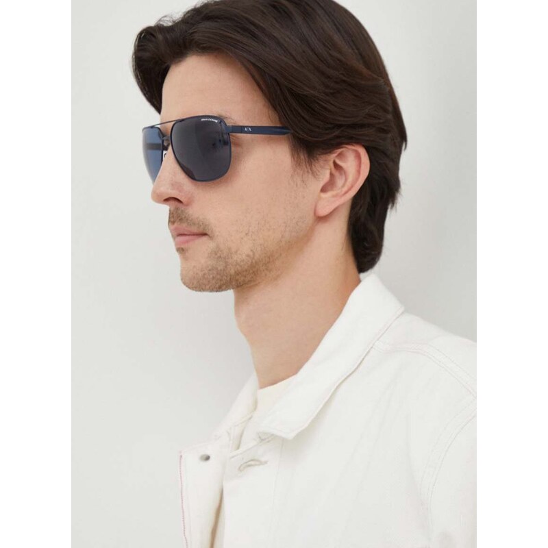 Слънчеви очила Armani Exchange в тъмносиньо