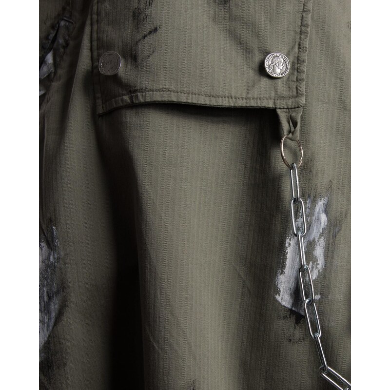 ExclusiveJeans Гащеризон със синджир Army, Зелен Цвят