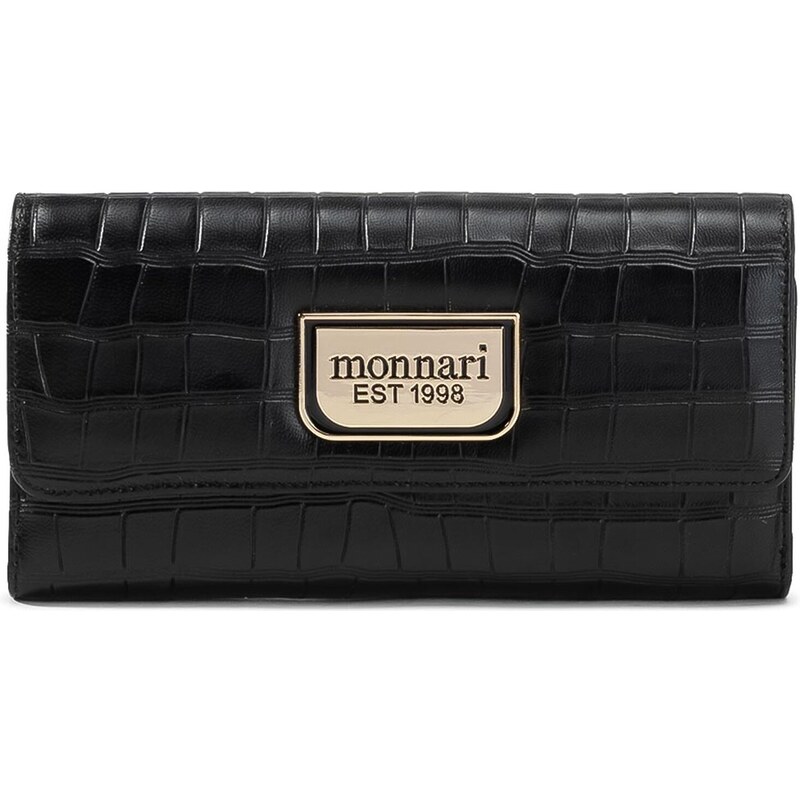 Голям дамски портфейл Monnari PUR0210-020 Black Croco