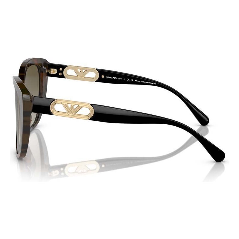 Слънчеви очила Emporio Armani в кафяво