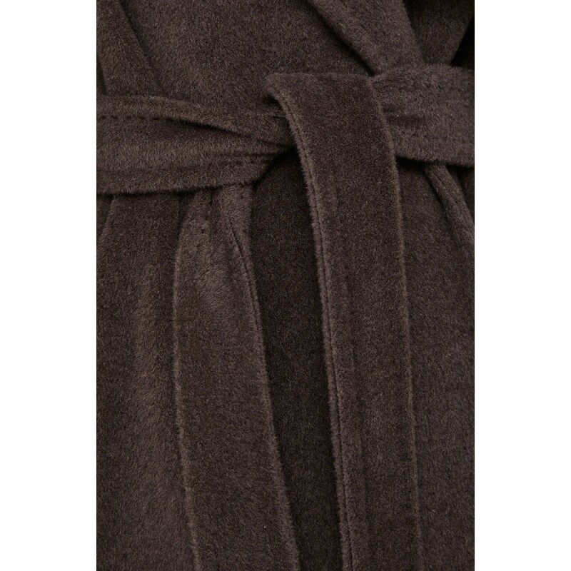 Вълнено палто Marella в кафяво преходен модел