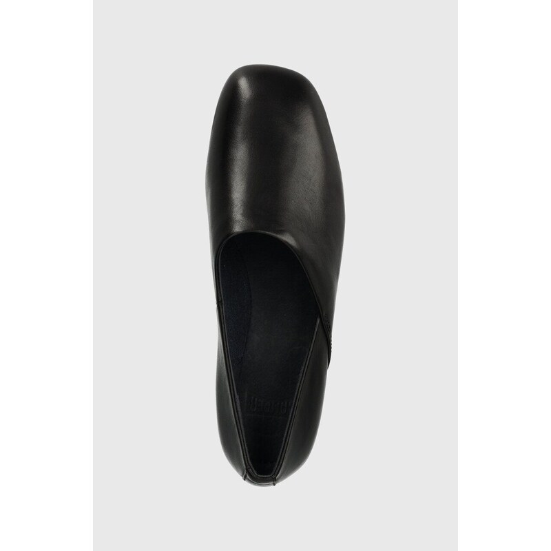Кожени половинки обувки Camper Casi Myra в черно с равна подметка K201083.001