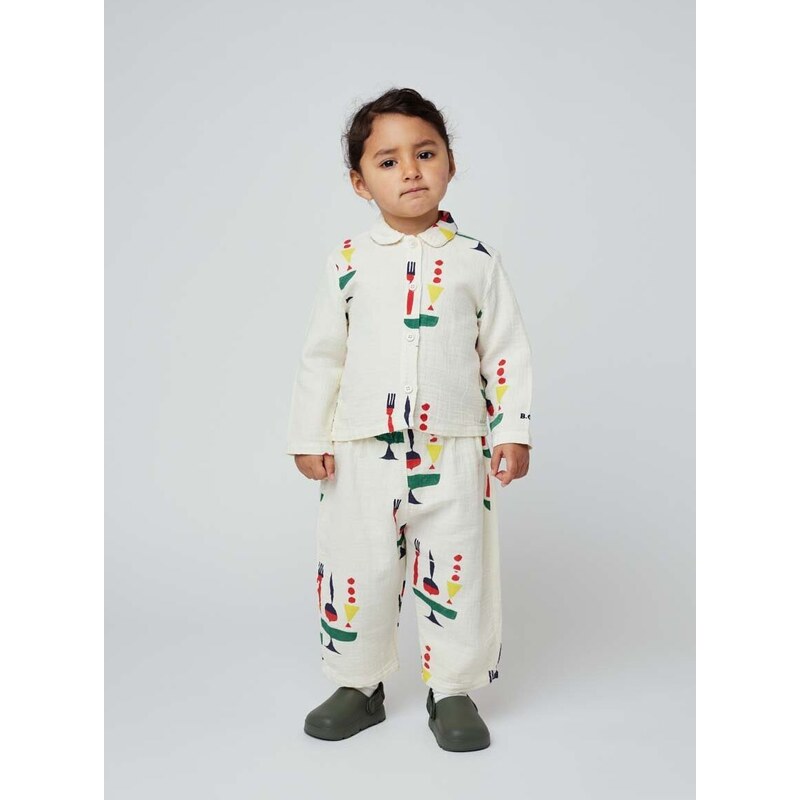 Бебешка пижама Bobo Choses в бежово с десен