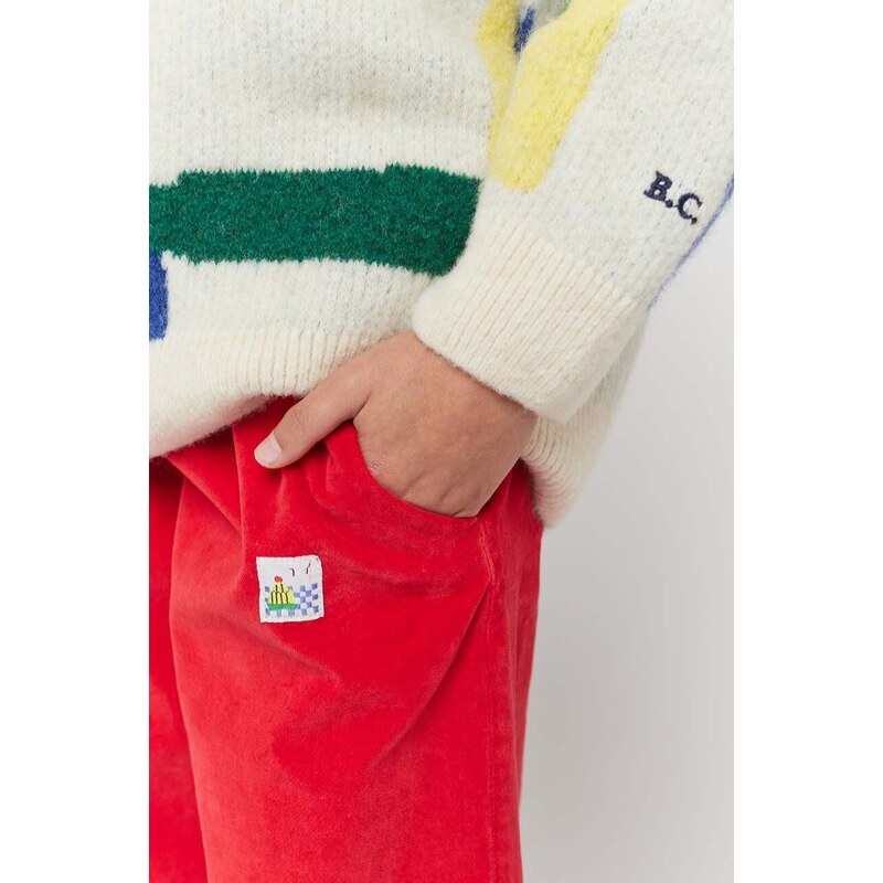 Детски пуловер с вълна Bobo Choses в бежово