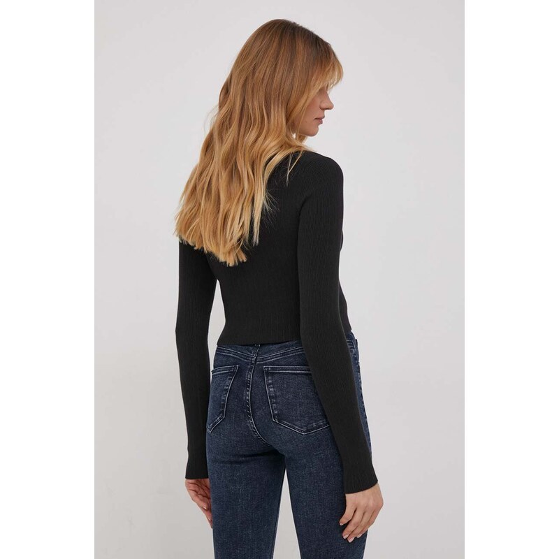 Пуловер Calvin Klein Jeans дамски в черно от лека материя J20J223233