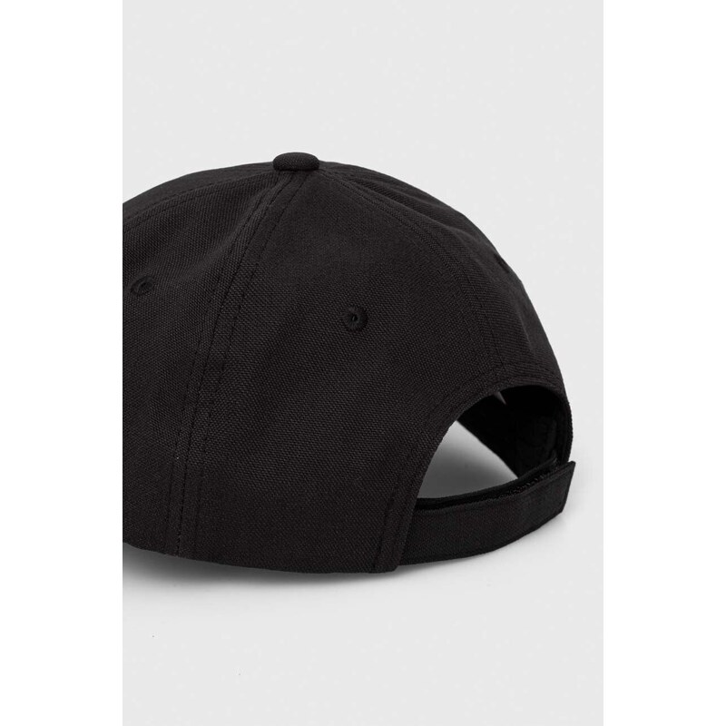 Памучна шапка с козирка Boss Orange в черно с апликация 50505437