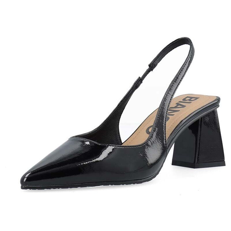 Обувки с дебел ток Bianco BIAMARALYN в черно с дебел ток с отворена пета 11240941
