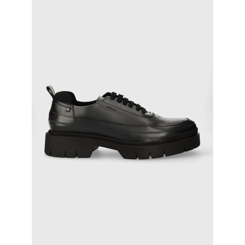 Кожени половинки обувки HUGO Denzel в сиво 50512707